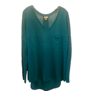 Merona Teal Asymmetrical Sweater